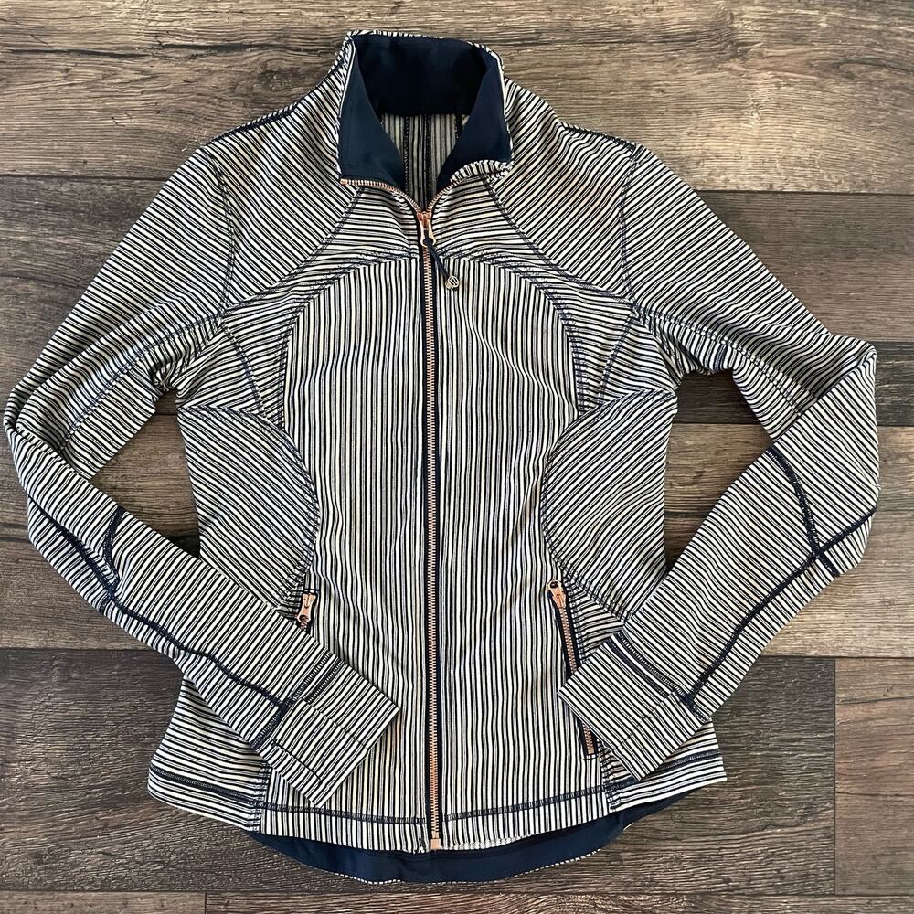 lululemon athletica Striped Jacket - Black and White
